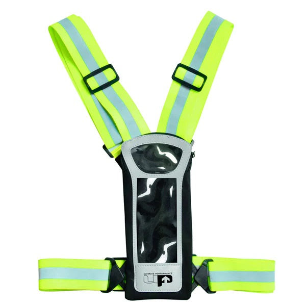 ULTIMATE PERFORMANCE STILE REFLECTIVE RUN VEST / PHONE CARRIER WITH LED LIGHTS - Jog Shop