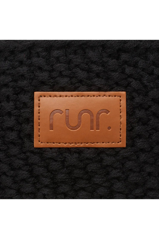 RUNR JASPER HEADBAND FAUX LEATHER LABEL